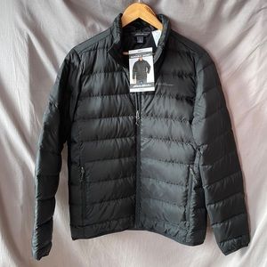 Eddie Bauer Men’s Microlight II Black Packable Down Jacket NWT